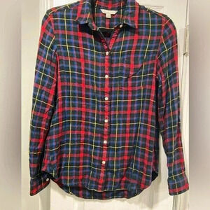 L.L. Bean Signature Women’s Lightweight Flannel Button Down Size Medium